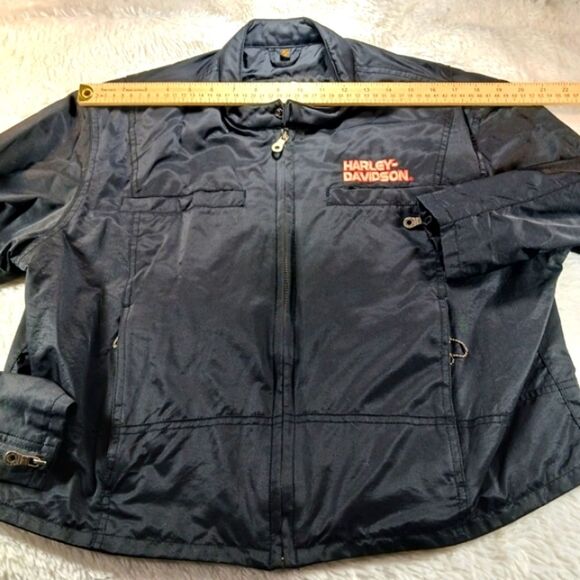 Harley-Davidson Black Lined Wind/Rain Moto Jacket Embroidered Branded Women XL.. - Picture 11 of 15